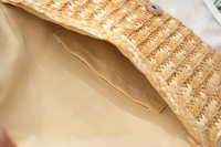 Vente en gros de sacs à main pour femmes mode estivale personnalisée sacs à main naturels en paille de blé style dame