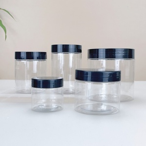 Plastic Jars Manufacturers Wholesale Clear Frosted 500Ml 16Oz 12Oz 350Ml 10Oz 8Oz 150Ml 5Oz Round Containers Pet Jars With Lids - Product Image 5