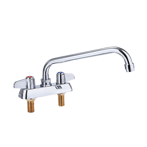 Robinet de cuisine fiable en laiton chromé à double poignée, débit fluide, bec pivotant, mitigeur économiseur d'eau - Product Image 1