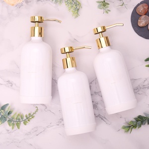 Ensembles cosmétiques de luxe recyclables en or de 2oz, 4oz, 6oz, 8oz, pots en plastique sans BPA pour beurre corporel, crème, shampoing, huile, après-shampoing, flacons pompe - Product Image 2