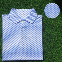 Polo de golf promotionnel pour hommes en polyester, coupe standard, avec logo brodé personnalisé de haute qualité