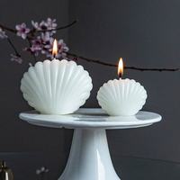 Bougie artisanale en cire de soja, style océan, mini coquillage, aromathérapie, sans fumée, parfumée, pour célébrations exclusives, Saint-Valentin