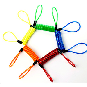 Cordon en acier simple, 1,5 m, à ressort, élastique, pour casque de moto - Product Image 2