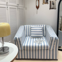 American Pastoral Country-Stil Double Fabric Sofa; Nordic Simple Small-Size-Stoff-Sofa für Wohnzimmer und Schlafzimmer