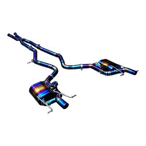 ท่อไอเสีย Vortex Titanium Burnt Blue Performance สำหรับรถยนต์ Mercedes S-Class W221 พร้อมหัวฉีดแบบ Dual Electric Flaps Line Mod - Product Image 1