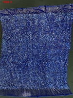Tissu en velours brodé T-win Textile, tissu en dentelle à paillettes et perles en gros pour robe de soirée, robe de fête
