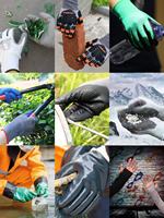 NMsafety 18 jauge HPPE ANSI coupe niveau 4 gants sandy nitrile enduit gants écran tactile gants de construction