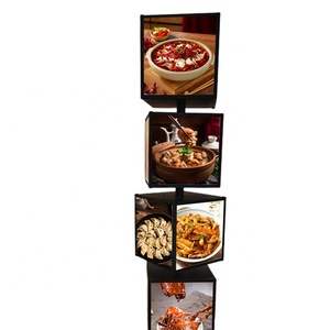 Led triển lãm quảng cáo Bảng hiển thị đứng vuông ROTARY Cube bốn mặt dọc xoay hộp đèn - Product Image 1