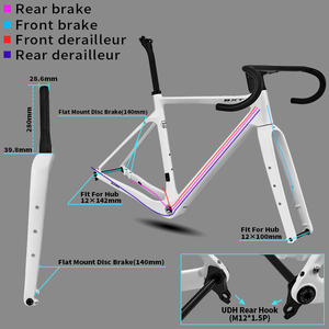 Bxt T1000 Đĩa Phanh Carbon Sỏi Xe Đạp Khung 700C/27.5er Carbon Sỏi Xe Đạp Khung Thru Trục Carbon Mtb Khung Udh Phía Sau Móc - Product Image 2