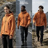 Veste coupe-vent ample pour homme, style vintage délavé, épaules tombantes, broderie personnalisée, vente en gros, coupe-vent réactif à l'eau