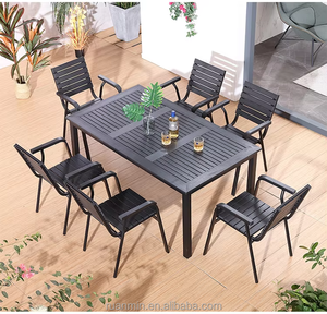 Juego <span class=keywords><strong>de</strong></span> Mesa y Sillas <span class=keywords><strong>de</strong></span> Comedor <span class=keywords><strong>de</strong></span> <span class=keywords><strong>Diseño</strong></span> Moderno para Exteriores, <span class=keywords><strong>Muebles</strong></span> <span class=keywords><strong>de</strong></span> Jardín <span class=keywords><strong>de</strong></span> Aluminio <span class=keywords><strong>de</strong></span> Alta Calidad Directamente <span class=keywords><strong>de</strong></span> Fábrica para Restaurantes - Product Image 3