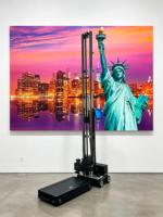 Impresora de Pared 3D Portátil Mini, Lista para Usar en el Maletero del Auto, 2400DPI, Impresión Mural Vertical con Tinta UV