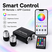 25W RGB Glasfaser-Sternenhimmel-Set mit Doppelport-LED-Lichtquelle für Heimkino und Schlafzimmerdecke