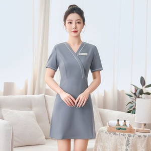 Uniformes de beauté de salon avec logo personnalisé nouveau style de <span class=keywords><strong>tunique</strong></span> pour la coiffure et les ongles pour femmes SAP Diverses industries-Fabricant - Product Image 3