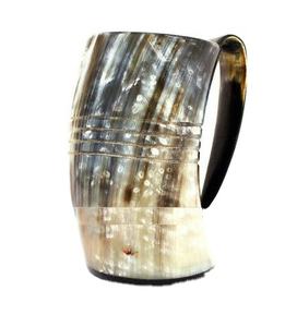 Gobelet en corne de buffle antique avec gravure indienne unique Tasse de luxe à la mode pour la rentrée scolaire Cadeau à prix raisonnable - Product Image 1