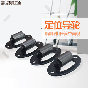 Roulettes de positionnement ovales en acier au carbone de 0,5 pouce, noires, pour portes et fenêtres, roulement fluide, usage intérieur - Product Image 3