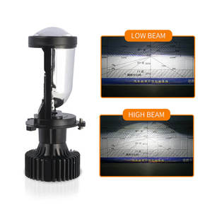 Mini projecteur optique LED <span class=keywords><strong>compact</strong></span> H4 pour la conversion automobile, mise à niveau de la mise au point des feux de route et des feux de croisement - Product Image 2