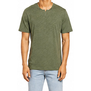 Camiseta de hombre OEM al por mayor con logotipo personalizado, suave y transpirable, 100% algodón, de alta calidad, manga corta, corte regular. - Product Image 5