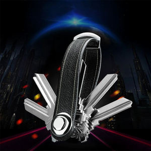 Porte-clés créatif Porte-clés Organisateur Porte-clés en cuir pour hommes et femmes <span class=keywords><strong>Sac</strong></span> à clés de rangement compact avec porte-clés pour un accès facile - Product Image 3