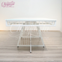 Nouvelles Tables et Chaises Rectangulaires Blanches à Double Base pour Salles de Mariage et Événements 2026 – Collection Moderne