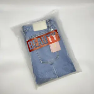 שקית קוסמטיקה רוכסן PVC חלבית מפלסטיק שקוף שקיות ג'ינס שקיות ניילון לבגדים