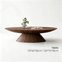 Meubles de salon, table nordique, table basse minimaliste vintage, table centrale en placage de bois de luxe pour la maison