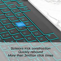 Venta Directa de Fábrica, Mini Teclado Inalámbrico Ultrafino con Retroiluminación RGB de 7 Colores, Retroiluminación Ajustable, Batería Recargable Integrada