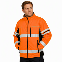 Veste de travail extérieure personnalisée pour hommes, haute visibilité, respirante, réfléchissante, imperméable, en polyester, avec doublure de manches amovible