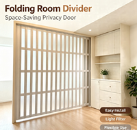 Porte pliante moderne en PVC personnalisée, style minimaliste coréen, étanche, cloison accordéon coulissante pour optimisation de l'espace intérieur