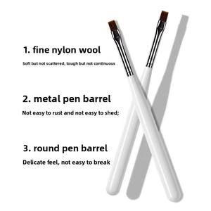 ชุดอุปกรณ์ทำเล็บ 3 ชิ้น แปรงเจลทำเล็บหัวกลมสีขาว แปรงทำเล็บ<span class=keywords><strong>ปาก</strong></span>แบนสำหรับอบเจล แปรงต่อเล็บเจล <span class=keywords><strong>ปาก</strong></span>กาทาเจล - Product Image 4