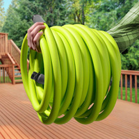 Tuyau d'arrosage de jardin en PVC de haute qualité à 3 couches résistant aux ultraviolets pour l'arrosage des pelouses, le lavage de voitures, le nettoyage