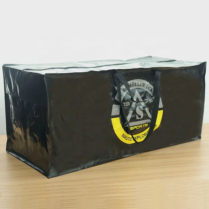 Custom pesante oversize Extra Large in tessuto laminato PP borsa mobile con cerniera