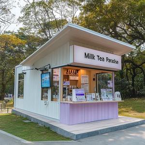 Magasins de <span class=keywords><strong>café</strong></span> modernes préfabriqués en conteneurs maritimes 20 pieds 40 pieds Structure mobile Maison de <span class=keywords><strong>café</strong></span> en conteneur Maison de conteneur Fast-food Cabines Kiosques - Product Image 2