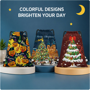 Custom Logo Promotion Christmas Sport <b>Drawstring</b> <b>Waterproof</b> <b>Drawstring</b> <b>Bag</b> - Product Image 6