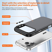 Coque de protection antichoc mate pour iPhone 17 Pro Max, compatible également avec iPhone 17 Air, 16E, 15 Pro – Sensation peau