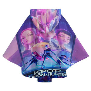 Sweat à capuche couverture portable Kpop Demon Hunters, couverture en polaire personnalisée, sweat-shirt en flanelle, livraison rapide - Product Image 3