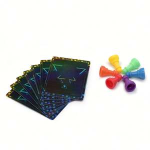 Customized Portable Children Cardboard Box Attractive Design Positive Inner Power Training <b>Cards</b> Durable Paper Carrom <b>Table</b> Game - Product Image 2