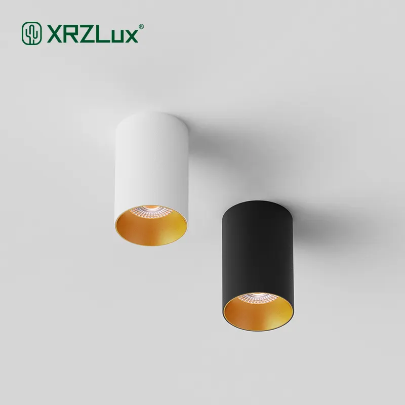 XRZLux Surface Mounted Round Led Downlight Aluminum Ceiling Spot Light 10W Led COB Anti-Glare Spotlight Room Decor