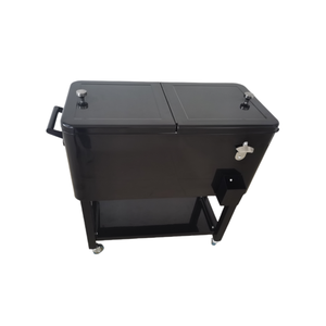 73L Steel Cooler <strong>Cart</strong> Ice Bucket <strong>Rolling</strong> <strong>Cart</strong> Wine Beer Beverages Cooler with Wheels - Product Image 6