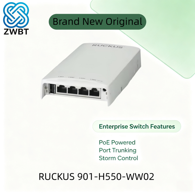 RUCKUS 901-H550-WW02 Wi-Fi 6 Wall Mount AP | Max 1774 Mbps Dual-band Throughput, Built-in 4 Port Gigabit Switch IoT Gateway