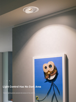 Spot LED COB pour plafond, dimmable, 3000K CCT, 10W20W, en aluminium, adapté aux hôtels, bureaux et salles d'exposition à domicile