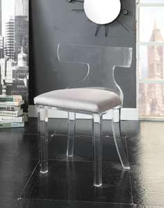 Kursi Makan akrilik mewah, furnitur rumah kursi makan mewah dengan bantalan beludru, kursi ruang makan Hotel mewah - Product Image 3