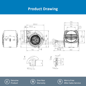 ebmpapst D3G146-8317078671 220V PWM 960m3/h 170/111W 2622RPM 1.4A Plastic ODM EC Motor Ball Bearing Centrifugal Cooling <b>Fan</b> - Product Image 4