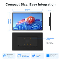 Pantalla Táctil Interactiva de 15.6 Pulgadas con Montaje VESA, Tablet PC Android, Monitores para Señalización Digital Comercial