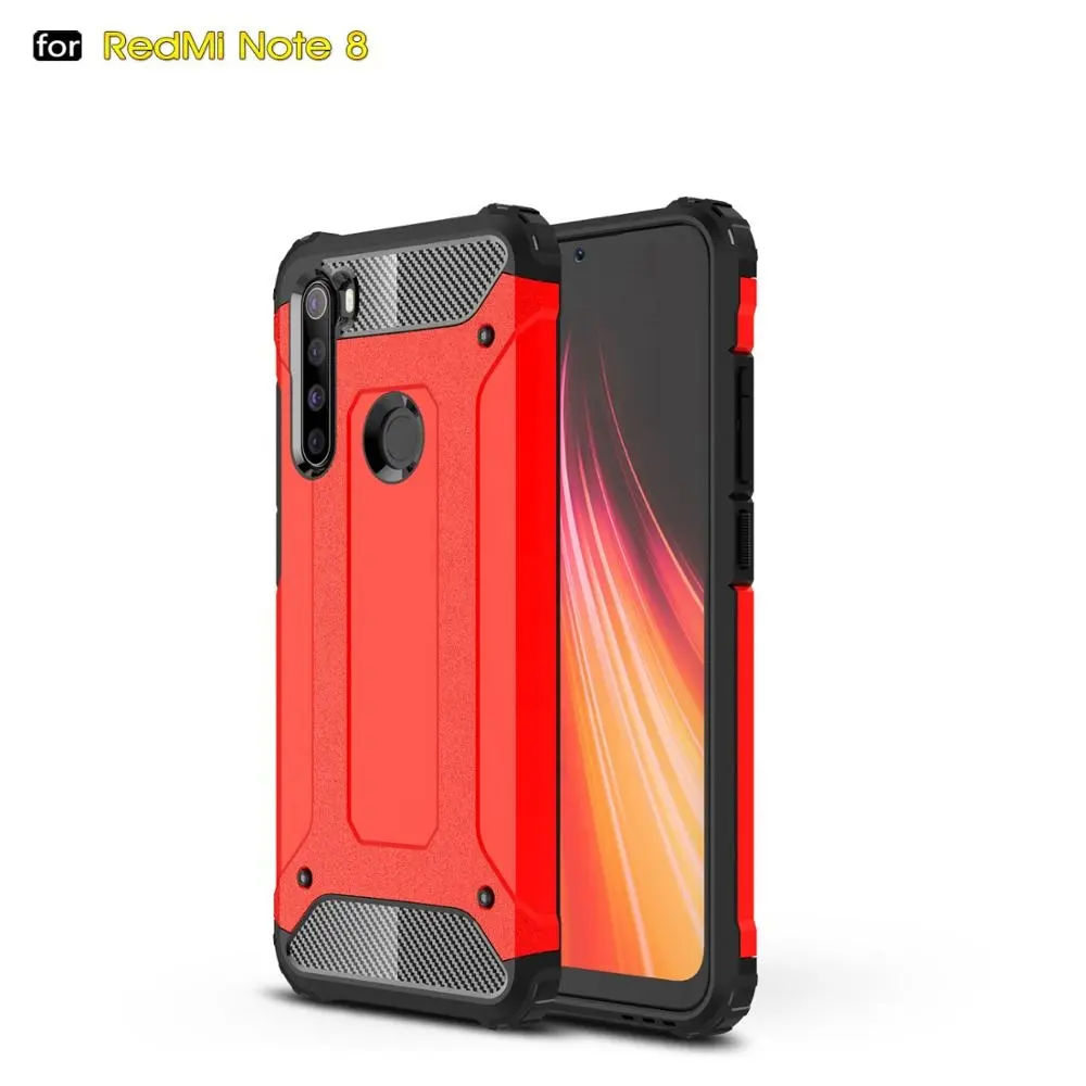 Saiboro Hybrid Shockproof TPU Phone case PC Back Cover Case For Redmi note 8