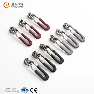 CHENQI Custom 2023 new style Plating sliver zipper sliders injection molding for clothing
