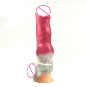 FAAK 19cm köpek düğüm Penis kol genişletici silikon yapay Penis büyütme fantezi erkek kullanıcılar için seks oyuncakları - Product Image 2