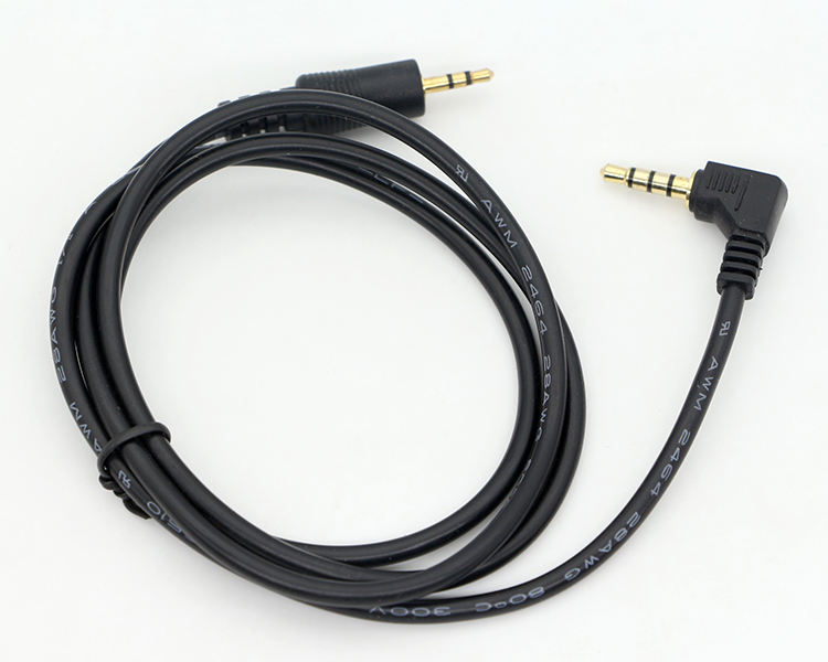 3ポールTRS直角2.5mm TRS ~ 3.5mmモノTRRS Auxステレオオーディオ