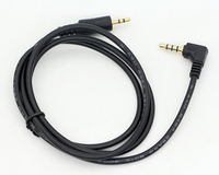Câble d'extension audio stéréo auxiliaire TRS 3 pôles à angle droit 2,5 mm TRS vers 3,5 mm Mono TRRS pour lecteur DVD et microphone, gaine en PVC