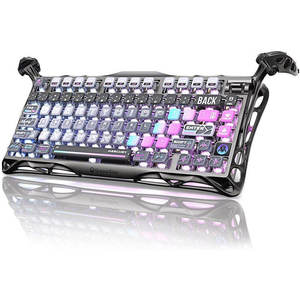 คีย์บอร์ดเกมมิ่งไร้สาย GravaStar Mercury K1 Pro 75% แบบกลไก สวิตช์แบบ Linear พร้อมไฟ RGB Backlit และโครงสร้าง - Product Image 2